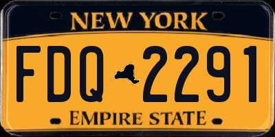 NY license plate FDQ2291