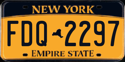NY license plate FDQ2297