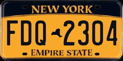 NY license plate FDQ2304