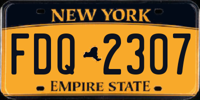 NY license plate FDQ2307