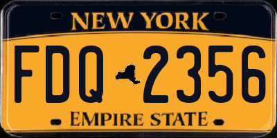 NY license plate FDQ2356