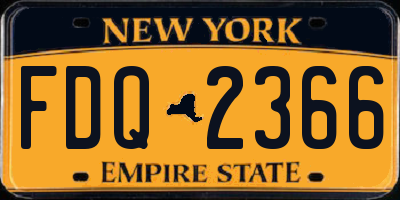 NY license plate FDQ2366