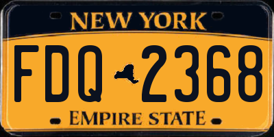 NY license plate FDQ2368