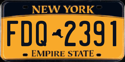 NY license plate FDQ2391