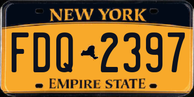 NY license plate FDQ2397