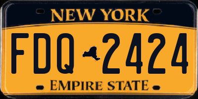 NY license plate FDQ2424