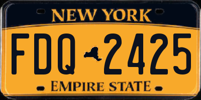 NY license plate FDQ2425