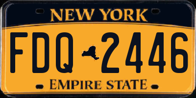 NY license plate FDQ2446