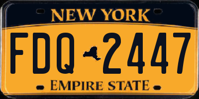 NY license plate FDQ2447