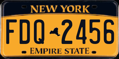 NY license plate FDQ2456