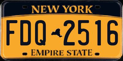 NY license plate FDQ2516
