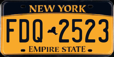 NY license plate FDQ2523