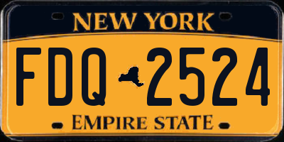 NY license plate FDQ2524