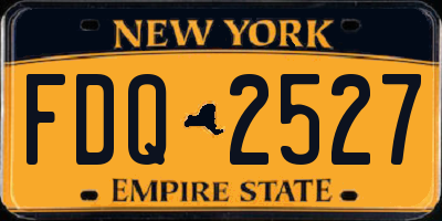 NY license plate FDQ2527