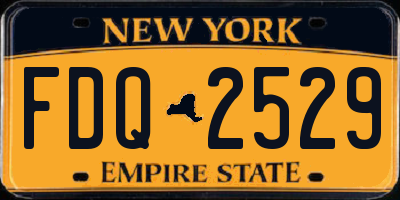 NY license plate FDQ2529