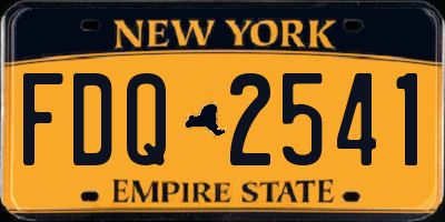 NY license plate FDQ2541