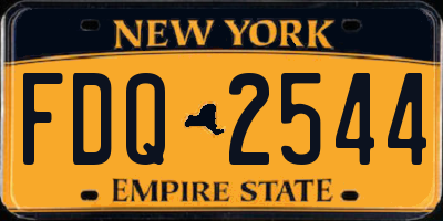 NY license plate FDQ2544