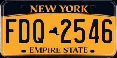 NY license plate FDQ2546