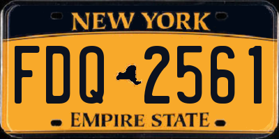 NY license plate FDQ2561