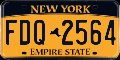 NY license plate FDQ2564
