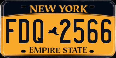 NY license plate FDQ2566
