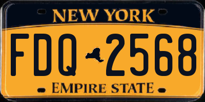 NY license plate FDQ2568