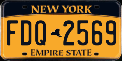 NY license plate FDQ2569