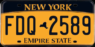 NY license plate FDQ2589