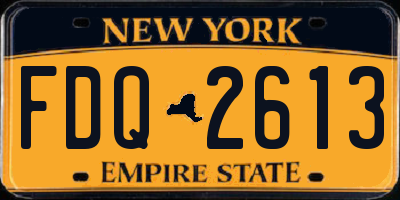 NY license plate FDQ2613