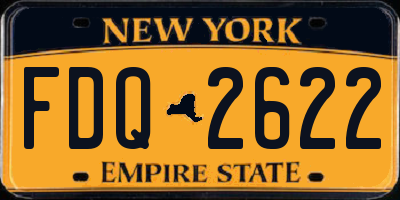 NY license plate FDQ2622
