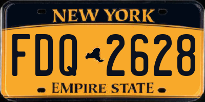 NY license plate FDQ2628