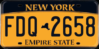 NY license plate FDQ2658