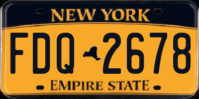 NY license plate FDQ2678