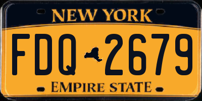 NY license plate FDQ2679
