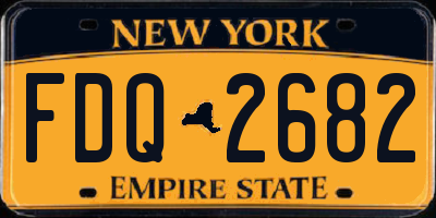 NY license plate FDQ2682