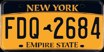 NY license plate FDQ2684