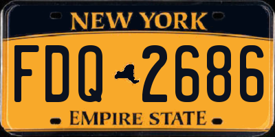 NY license plate FDQ2686