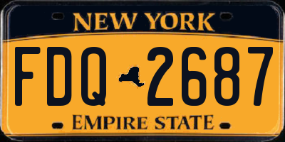 NY license plate FDQ2687