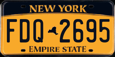 NY license plate FDQ2695