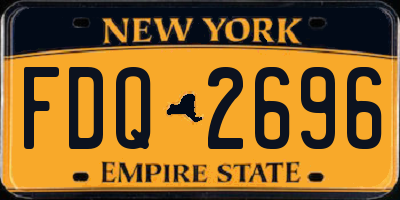 NY license plate FDQ2696