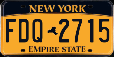 NY license plate FDQ2715