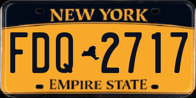 NY license plate FDQ2717