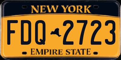 NY license plate FDQ2723