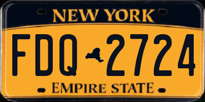 NY license plate FDQ2724