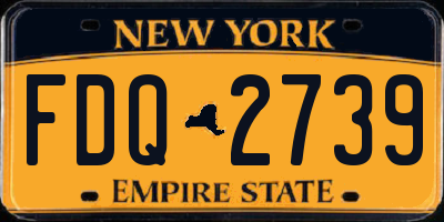 NY license plate FDQ2739