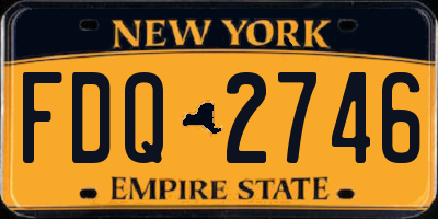NY license plate FDQ2746