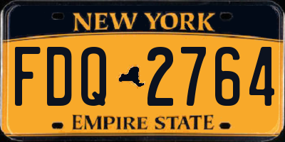 NY license plate FDQ2764