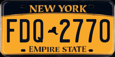 NY license plate FDQ2770