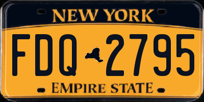 NY license plate FDQ2795