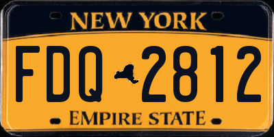 NY license plate FDQ2812
